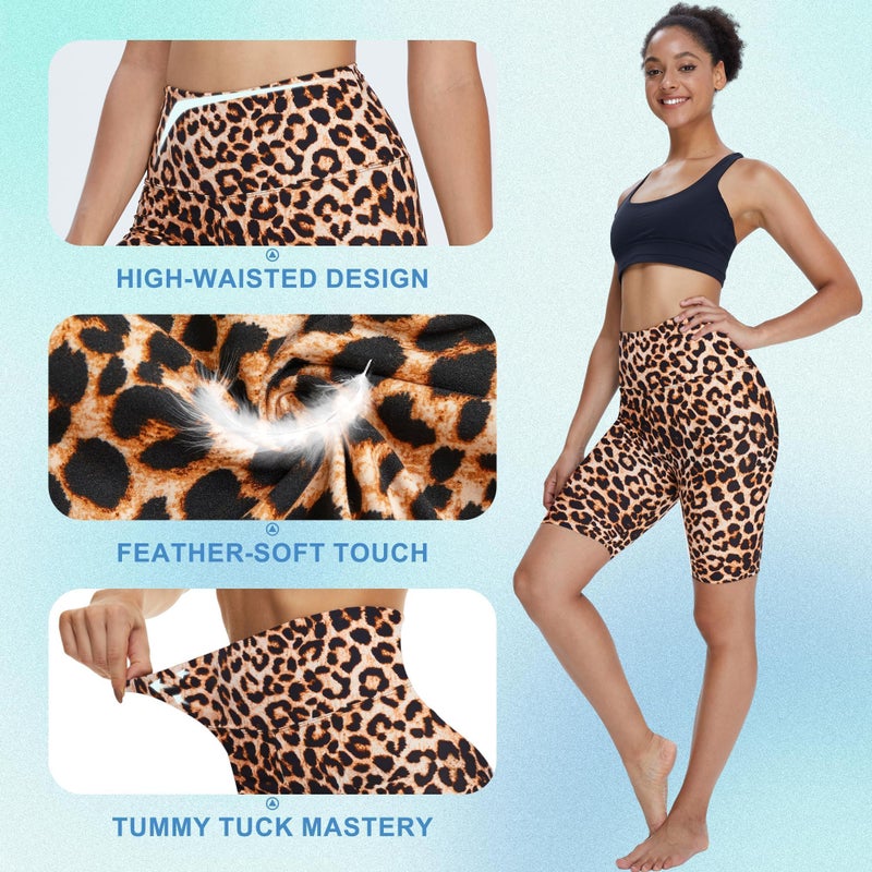 TNNZEET Biker Shorts Women - 8"/5"/3" High Waisted Tummy Control Workout Gym Spandex Booty Yoga Volleyball Shorts - Image 3